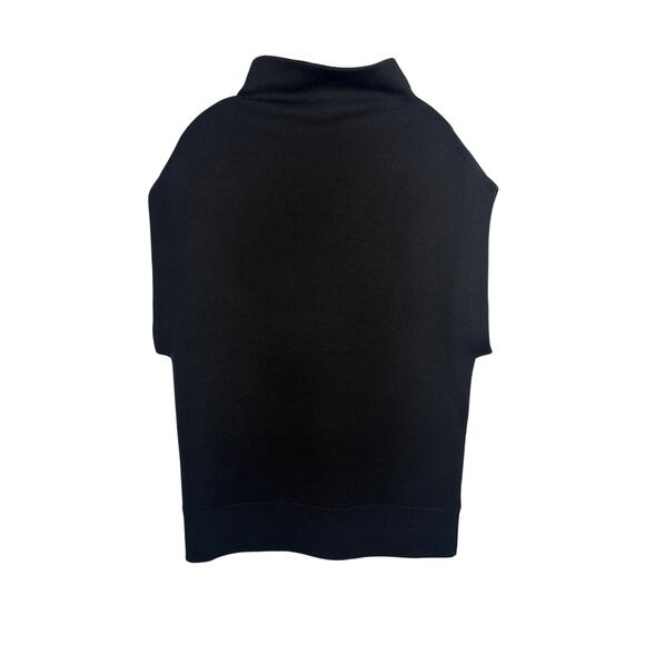 Club Monaco Sweater Womens M Black Wool Funnel Neck Pullover SS Workwear Winter - Picture 3 of 5